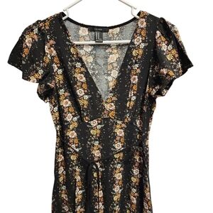 Y2K 90s Floral Midi Babydoll Slip Dress